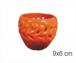 Keramický svícen Santorini orange