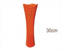 Keramická váza V Oia orange