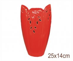 Keramická váza Šir Oia červená