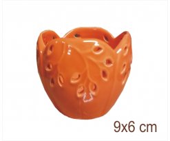 Keramický svícen Oia orange
