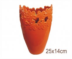 Keramická váza šir V Margarita orange