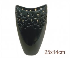 Keramická váza Šir Alium černá