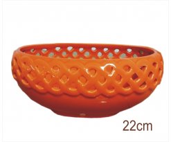Keramická miska ovál Kamari orange