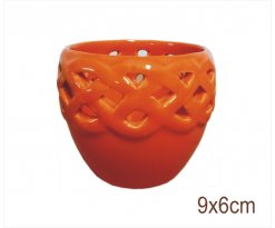 Keramická miska svícen Kamari orange